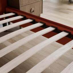 Skylar Velvet Pillow Back Bed Frame - thumbnail 4