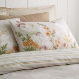 Autumn Floral Trail 100% Cotton Duvet Cover & Pillowcase Set - thumbnail 2