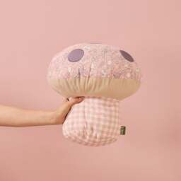 Tutti Bambini Tiny Tails Soft Muslin Mushroom Cushion - thumbnail 1