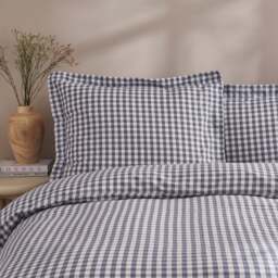 Portloe Gingham Woven 100% Cotton Continental Pillowcase