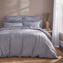 Portloe Gingham Woven 100% Cotton Continental Pillowcase - thumbnail 2