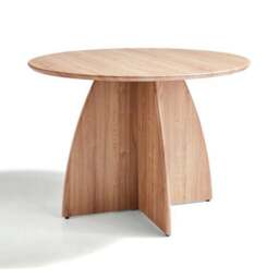 Effy 4 Seater Round Dining Table, Wood Effect - thumbnail 4