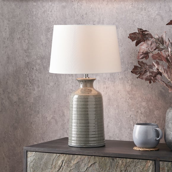 Pacific Lifestyle Helka Ribbed Reactive Glaze Table Lamp - image 1