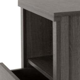 Lennon 2 Drawer & 1 Shelf Bedside Table, Black - thumbnail 5
