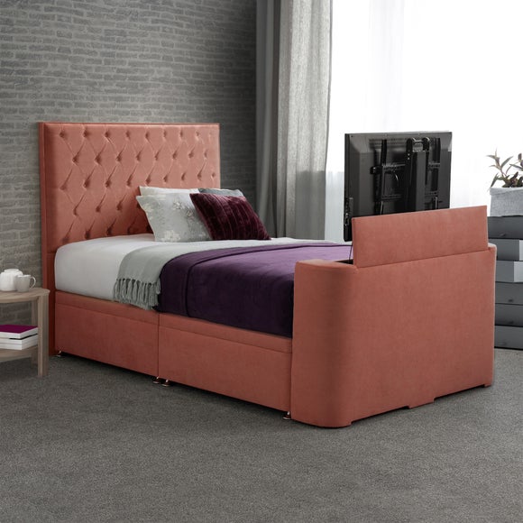 Sweet Dreams Venice Studded Side Lift Ottoman TV Bed - image 1