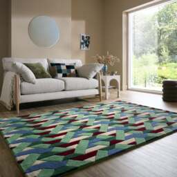 Connect Geometric Wool Rug - thumbnail 1