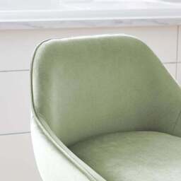 Radleigh Bar Stool, Velvet - thumbnail 3
