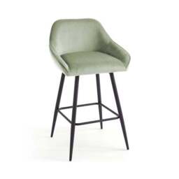Radleigh Bar Stool, Velvet - thumbnail 6