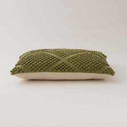 Bobble Diamond Dyed Jersey Rectangle Cushion - thumbnail 4