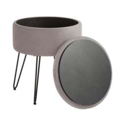 Avery Velvet Storage Footstool - thumbnail 6