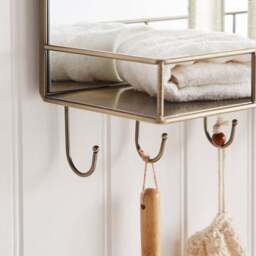 Heart and Soul Rectangle Wall Mirror with Hooks - thumbnail 2