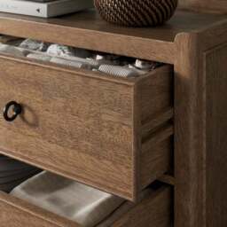 Portland 6 Drawer Chest, Mango Wood - thumbnail 4
