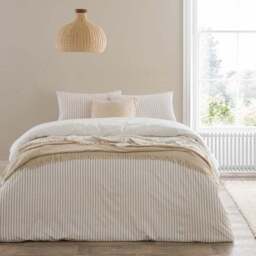 Dawson Stripe 100% Washed Cotton Duvet Cover & Pillowcase Set - thumbnail 6