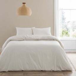 Dawson Stripe 100% Washed Cotton Duvet Cover & Pillowcase Set - thumbnail 2