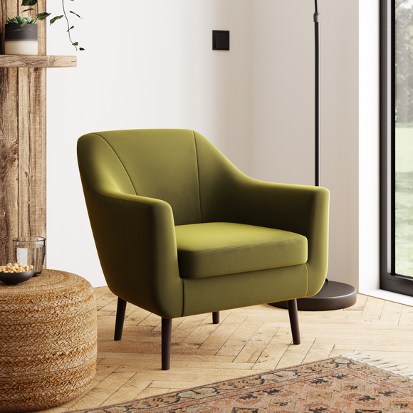 Eddie Velvet Tub Armchair by Dunelm