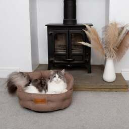 Cute Cat Bed With 3D Ears – Warm, Cozy Cave For Cats & Small Dogs, Removable Washable Cover - View #4