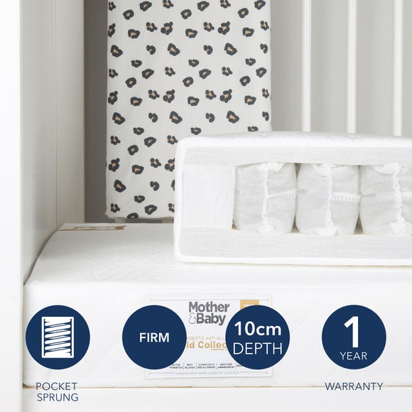Mother&Baby White Gold Hypoallergenic Pocket Sprung Mattress - image 1
