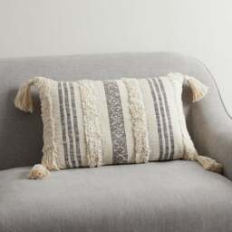 Samara Striped Natural Cushion - thumbnail 1