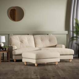 Martha Vintage Velvet Footstool - thumbnail 2