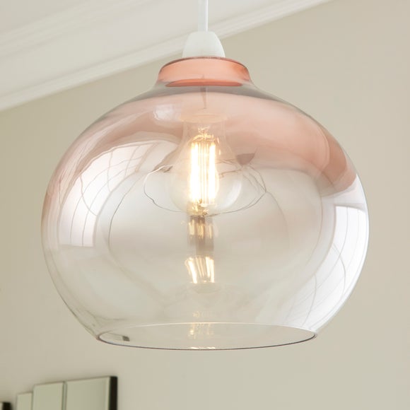 Nivala Metallic Ombre Copper Glass Easy Fit Pendant Shade - image 1