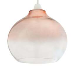 Nivala Metallic Ombre Copper Glass Easy Fit Pendant Shade - thumbnail 4