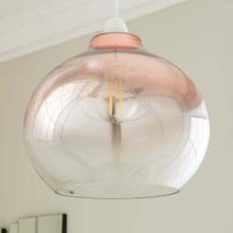Nivala Metallic Ombre Copper Glass Easy Fit Pendant Shade - thumbnail 2