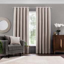 Chenille Ultra Blackout Eyelet Curtains - thumbnail 2