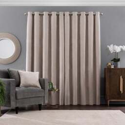 Chenille Ultra Blackout Eyelet Curtains - thumbnail 5