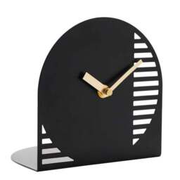 Interval Arched Cut Out Steel Desk Clock - thumbnail 3
