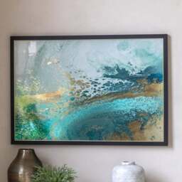 Cedar & Sage Lagoon Framed Canvas - thumbnail 1