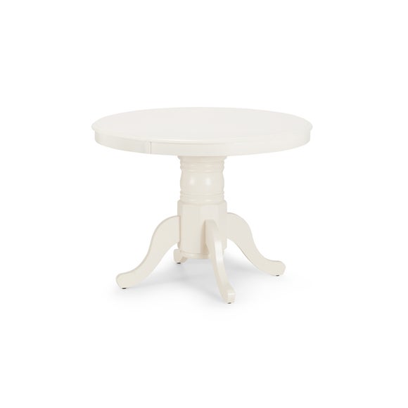 Stanmore 4-6 Seater Round Extendable Dining Table, Off White - image 1