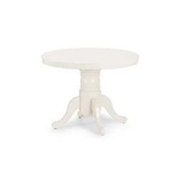 Stanmore 4-6 Seater Round Extendable Dining Table, Off White - thumbnail 1