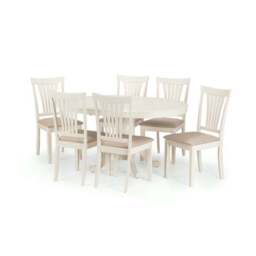 Stanmore 4-6 Seater Round Extendable Dining Table, Off White - thumbnail 4