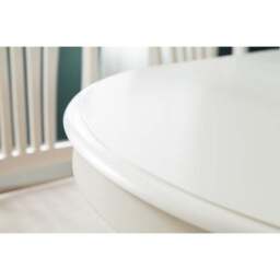 Stanmore 4-6 Seater Round Extendable Dining Table, Off White - thumbnail 5