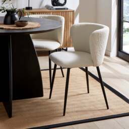 Mandy Dining Chair, Boucle - thumbnail 1