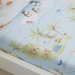 Set of 2 Adventure Maps 100% Cotton Fitted Sheets - thumbnail 1