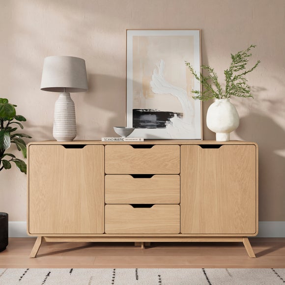 Edda Extra Wide Sideboard, Oak Effect - image 1
