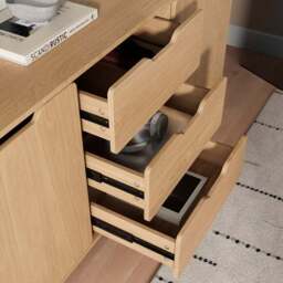 Edda Extra Wide Sideboard, Oak Effect - thumbnail 5