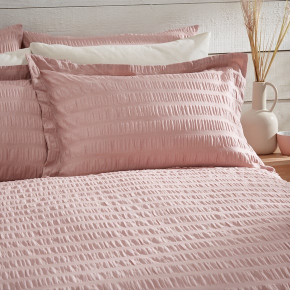 Aria Seersucker 100% Cotton Oxford Pillowcase