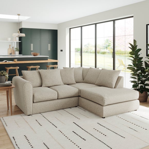 Blake Basket Weave Texture Corner Chaise Sofa - image 1