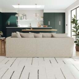Blake Basket Weave Texture Corner Chaise Sofa - thumbnail 3