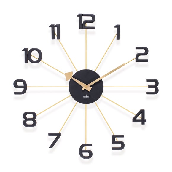 Acctim Astraea Large Quartz Wall Clock Gold - image 1