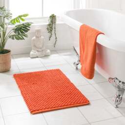 Recycled Polyester and Cotton Pebble Bath Mat - thumbnail 1
