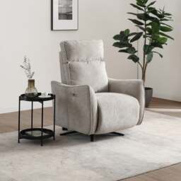 Emil Chenille Recliner Swivel Chair