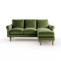 Maeve Compact Velvet Corner Chaise Sofa - thumbnail 6