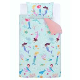 Catherine Lansfield Mermaid Reversible Duvet Cover & Pillowcase Set - thumbnail 5