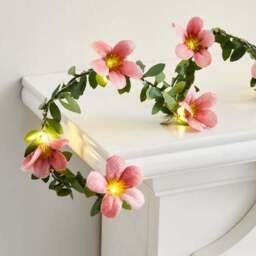 Green Leaf & Flower 20 LED String Lights - thumbnail 2