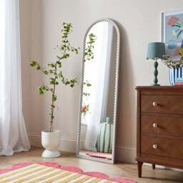 Remi Arched Scalloped Full Length Leaner Mirror - thumbnail 1