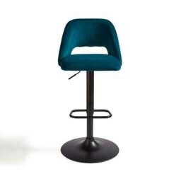 Jonas Adjustable Height Bar Stool, Velvet - thumbnail 6