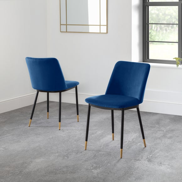 Delaunay Set of 2 Dining Chairs, Velvet - image 1